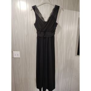 Beautiful Women's Black Lace Strap Full Wrap Gothic Alternative Dress L Vampire